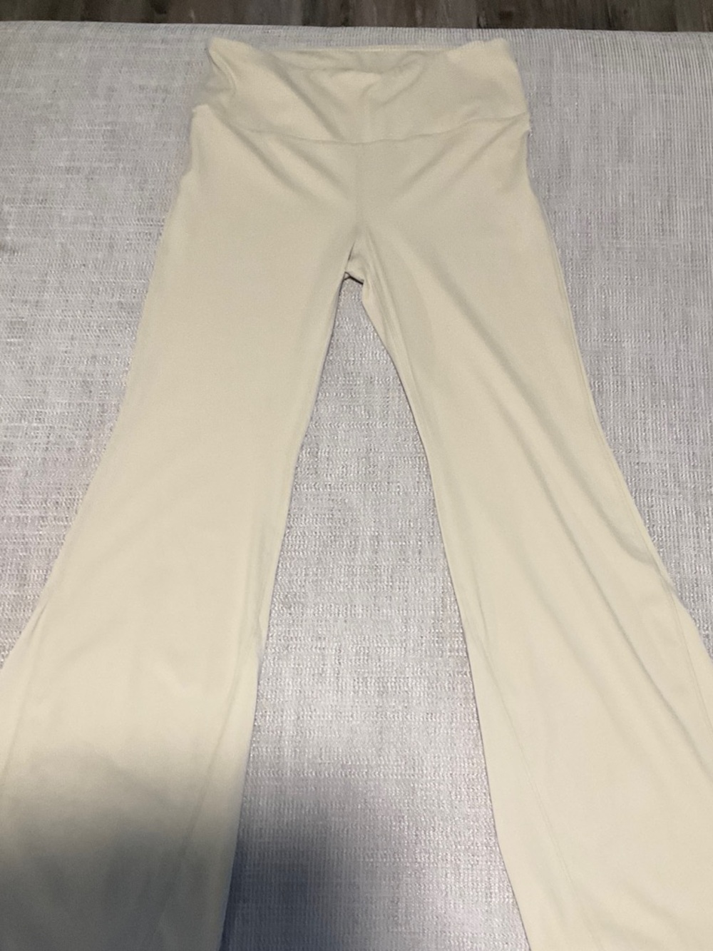 Women's Cream Wide-Leg Mono B leggings